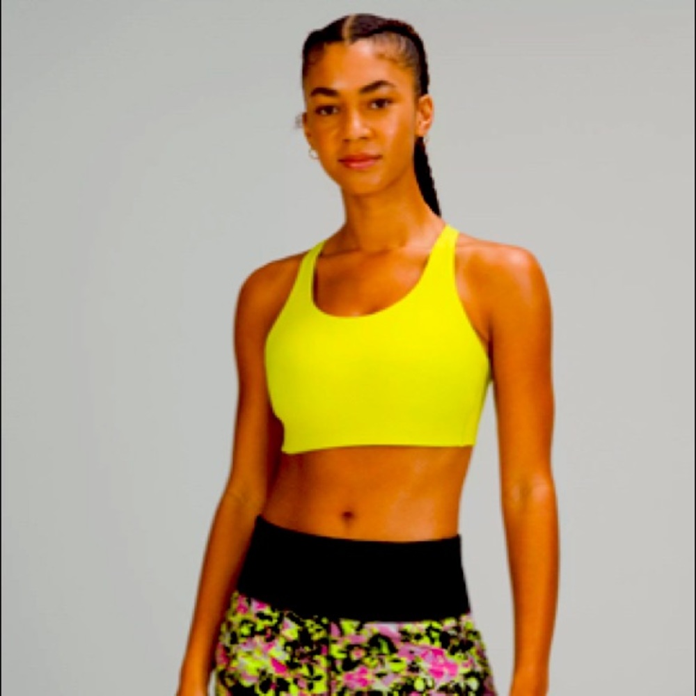 Lululemon Energy Bra * High Support Size 34DD in the color Yellow Serpentine